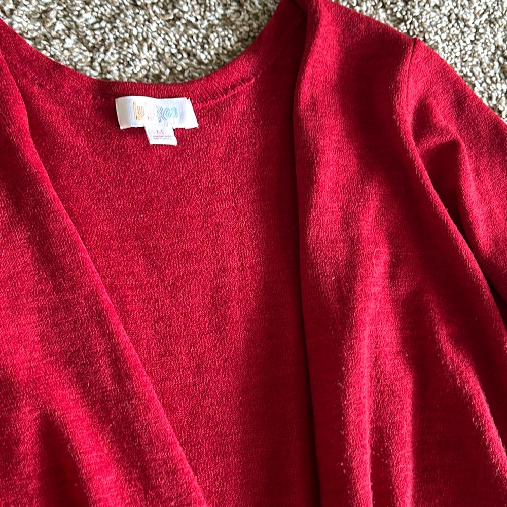 LuLaRoe Sarah long cardigan with pockets, size medium